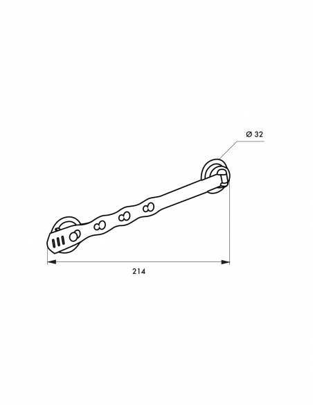 Limitatore di apertura a ventosa per finestra 1 o 2 ante, PVC, 214 mm, bianco – THIRARD