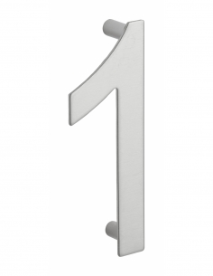 Numero civico 1 in acciaio inox, altezza 100 mm, da avvitare – THIRARD