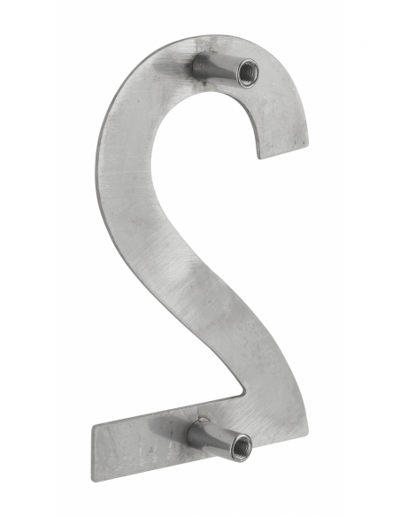 Vista aggiuntiva 1 di Numero civico 2 in acciaio inox, altezza 100 mm, da avvitare – THIRARD