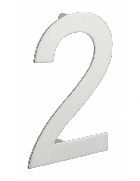 Numero civico 2 in acciaio inox, altezza 100 mm, da avvitare – THIRARD
