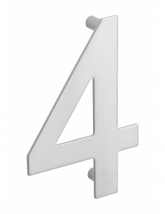 Numero civico 4 in acciaio inox, altezza 100 mm, da avvitare – THIRARD