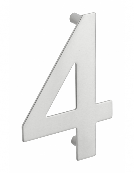 Numero civico 4 in acciaio inox, altezza 100 mm, da avvitare – THIRARD