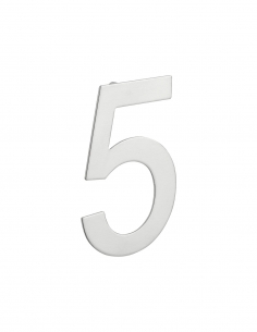 Numero civico 5 in acciaio inox, altezza 100 mm, da avvitare – THIRARD