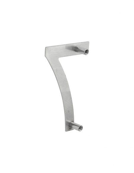 Vista aggiuntiva 1 di Numero civico 7 in acciaio inox, altezza 100 mm, da avvitare – THIRARD