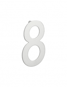 Numero civico 8 in acciaio inox, altezza 100 mm, da avvitare – THIRARD