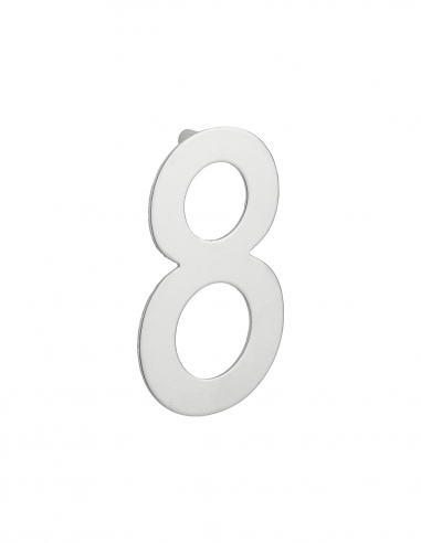 Numero civico 8 in acciaio inox, altezza 100 mm, da avvitare – THIRARD