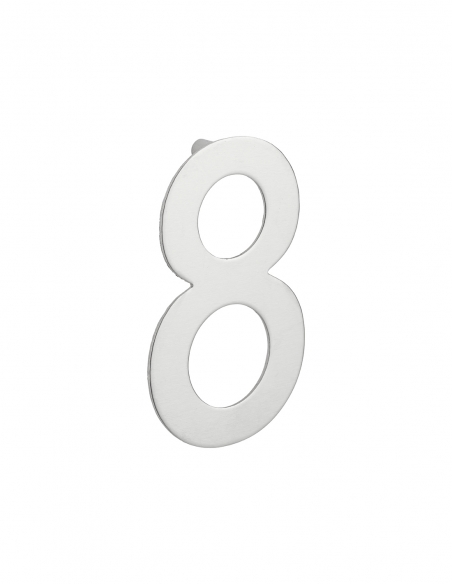 Numero civico 8 in acciaio inox, altezza 100 mm, da avvitare – THIRARD