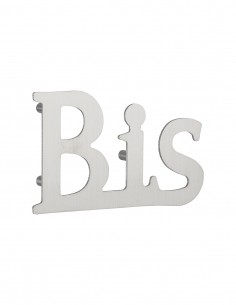 Lettere “BIS” in acciaio inox, altezza 80 mm, da avvitare – THIRARD
