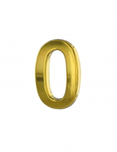 Numero civico adesivo 0, altezza 50 mm, finitura ottone – THIRARD