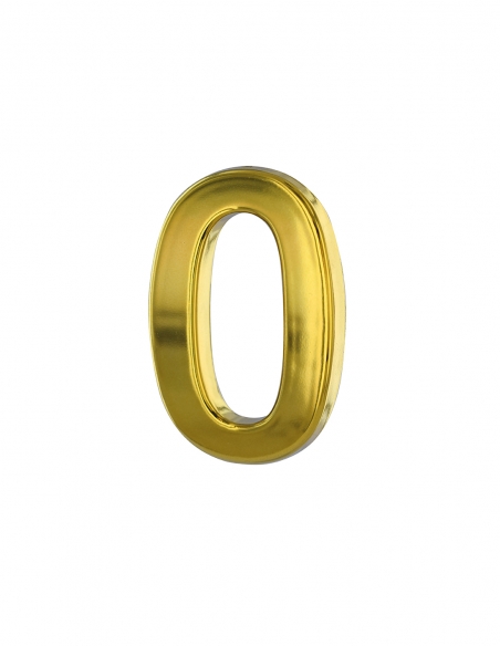 Numero civico adesivo 0, altezza 50 mm, finitura ottone – THIRARD