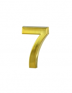Numero civico adesivo 7, altezza 50 mm, finitura ottone – THIRARD