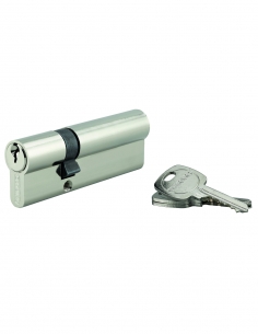 Cilindro europeo STD 35 x 65 mm, nichelato, 3 chiavi – THIRARD
