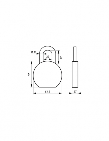 Lucchetto a chiave Fédéral Lock S900R, in acciaio, per cantiere, arco in molibdeno, 63,5 mm, 2 chiavi, nero – THIRARD