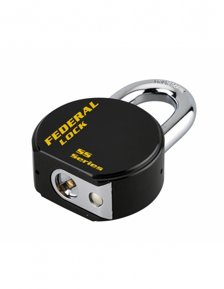 Lucchetto a chiave Fédéral Lock S900R, in acciaio, per cantiere, arco in molibdeno, 63,5 mm, 2 chiavi, nero – THIRARD