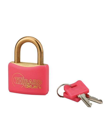 Vista aggiuntiva 3 di Lucchetto MACH 40 mm, corpo e arco in ottone, per esterno, 2 chiavi – THIRARD