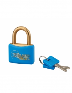 Lucchetto a chiave Mach, in ottone, per esterno, arco in ottone, 40 mm, 2 chiavi – THIRARD