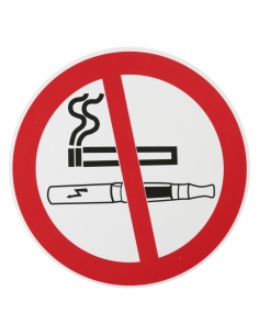 Disco segnaletico “Vietato fumare”, polistirene rigido adesivo, Ø180 mm – THIRARD