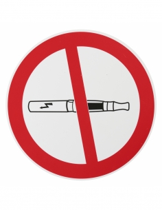 Targa segnaletica adesiva Ø 180 mm, “Interdiction de vapoter” (Vietato svapare) – THIRARD
