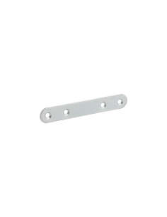 Piastra di giunzione 100x15 mm, estremità tonde, acciaio zincato – THIRARD