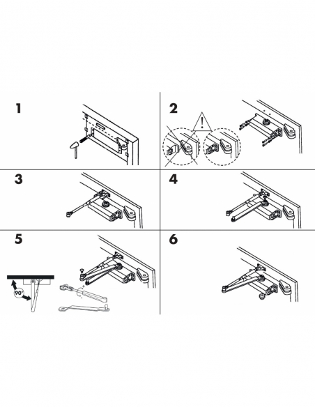 Chiudiporta automatico idraulico forza 3, argento – THIRARD