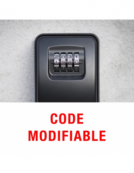 Cassetta portachiavi a combinazione, 4 cifre, acciaio, 47×75 mm, nera – THIRARD