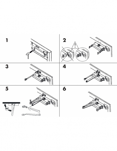 Chiudiporta automatico idraulico – 30 kg, verniciato grigio – THIRARD
