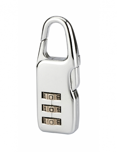 Lucchetto a combinazione Swish, 3 cifre, interno, arco in acciaio, 21 mm, nichelato - THIRARD