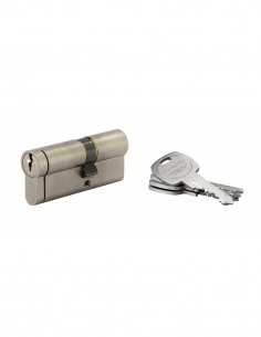 Cilindro europeo HG5+ 30 x 40 mm, nichelato, anti-estrazione, anti-perforazione, anti-rottura, 5 chiavi – THIRARD