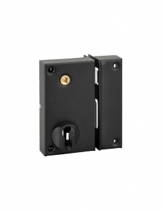 Serratura verticale da applicare doppia entrata destra 75x130 mm, interasse 45 mm, nero - THIRARD