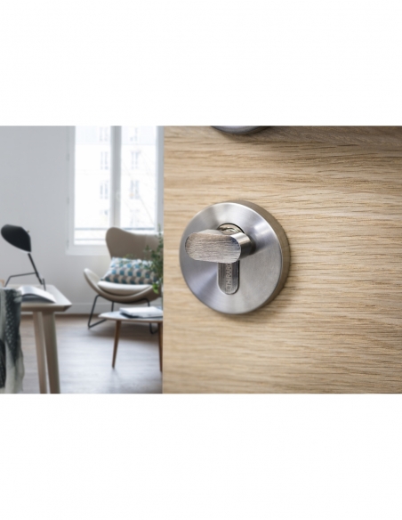 Cilindro serratura a pomolo SA, 30x30 mm, anti-strappo, nichelato, 3 chiavi - THIRARD