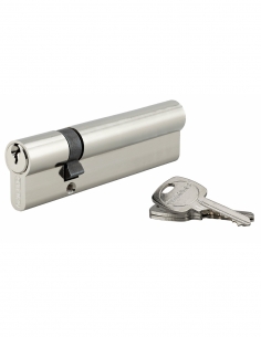 Cilindro doppio ingresso STD UNIKEY, 30 x 90 mm, 3 chiavi, nichelato - THIRARD