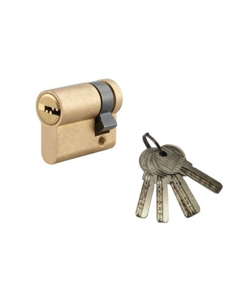 Mezzo cilindro 5G, 30 x 10 mm, ottone, anti-strappo, 5 chiavi - SP