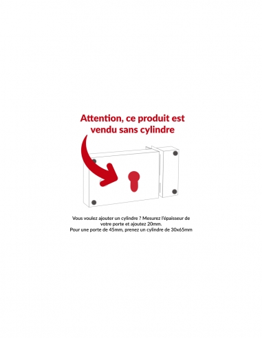 Vista aggiuntiva 1 di Cassa serratura CP con quadro maniglia 140 x 88 mm, sinistra – THIRARD