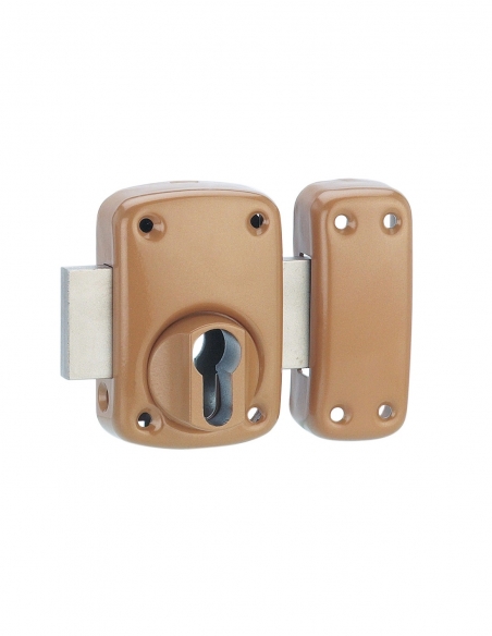 Cassetta di chiusura a superficie CAPITAL con cilindro per porta d’ingresso, bronzo - THIRARD