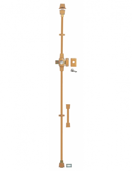 Serratura Mirage 6 a pomolo, 3 punti, cilindro 45 mm, destra, 3 chiavi, bronzo epoxy - THIRARD