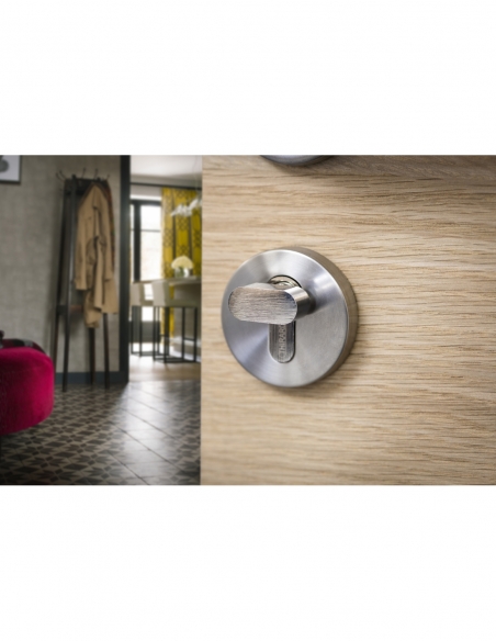 Cilindro serratura con pomolo 30x30mm, anti-estrazione, nichelato, 3 chiavi - THIRARD