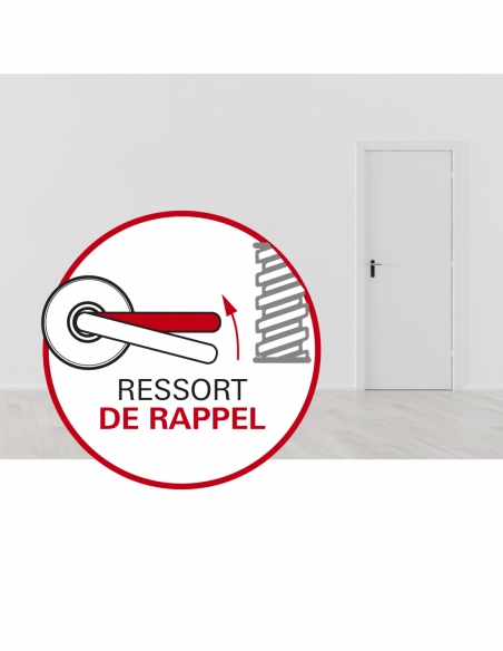 Coppia di maniglie Monza per porta, quadrato 7 mm, nero opaco - THIRARD