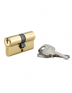 Cilindro europeo STD UNIKEY a doppia entrata 30 x 30 mm in ottone, chiave uguale, 3 chiavi – THIRARD