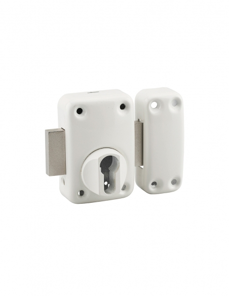 Cassa serratura da applicare CAPITAL per cilindro per porta d’ingresso, bianca - THIRARD