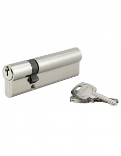 Cilindro per serratura doppio ingresso STD UNIKEY (acquista più pezzi, stessa chiave), 30x80 mm, 3 chiavi, nichelato - THIRARD