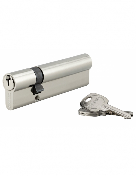 Cilindro europeo STD UNIKEY a doppia entrata 30 x 80 mm nichelato, chiave uguale, 3 chiavi – THIRARD