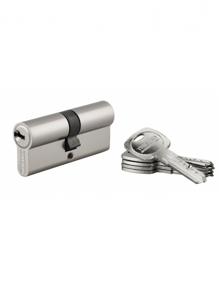 Cilindro europeo TRAFIC 6 35 x 35 mm nichelato, 5 chiavi – THIRARD