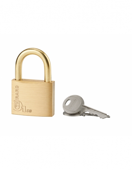 Lucchetto TYPE 1 50 mm, corpo in ottone, arco in acciaio, per esterno, 2 chiavi – THIRARD