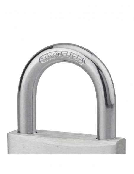 Lucchetto a chiave per esterno in alluminio 60 mm arco acciaio nichelato 2 chiavi - THIRARD