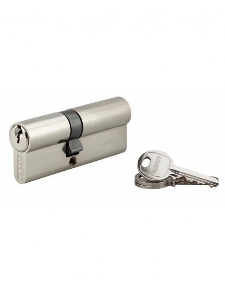 Cilindro europeo SA UNIKEY a doppia entrata 35 x 45 mm nichelato, chiave uguale, 3 chiavi – THIRARD