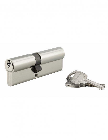 Cilindro europeo STD UNIKEY a doppia entrata 40 x 50 mm nichelato, chiave uguale, 3 chiavi – THIRARD