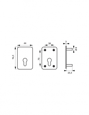 Piastra di rinforzo per chiavistello Capital fissaggio a vite bronzo epossidico – THIRARD