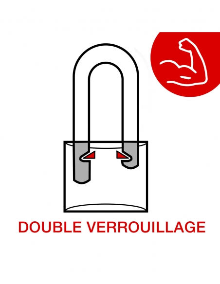 Lucchetto Maxium a chiave per interno alluminio arco semialto 40 mm 2 chiavi – THIRARD