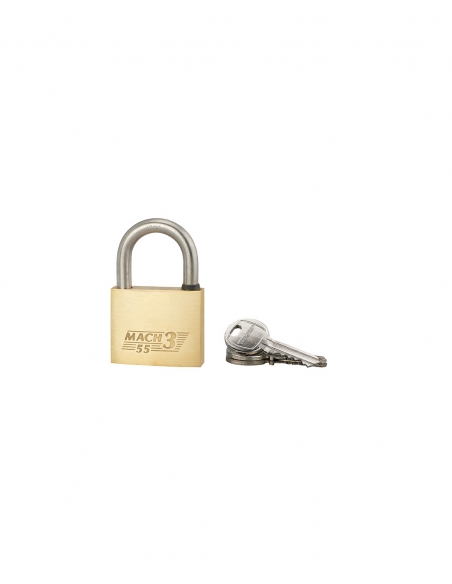 Lucchetto MACH 3 55 mm con arco in acciaio inox, 3 chiavi – THIRARD