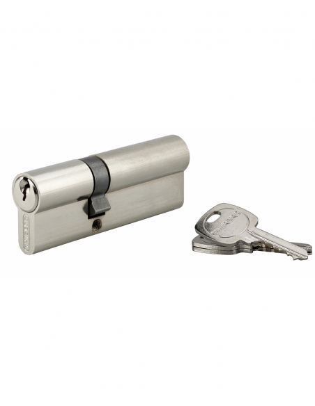 Cilindro europeo STD UNIKEY a doppia entrata 35 x 55 mm nichelato, chiave uguale, 3 chiavi – THIRARD